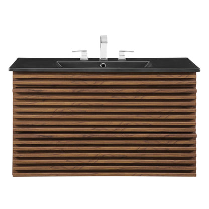 Render 36" Wall-Mount Bathroom Vanity by Furniture For America