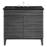 Vera 36" Bathroom Vanity in Charcoal Black