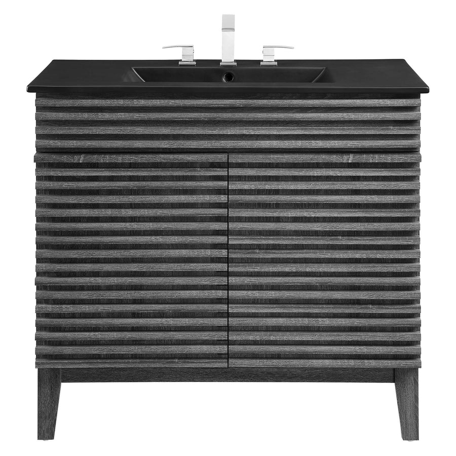 Vera 36" Bathroom Vanity in Charcoal Black