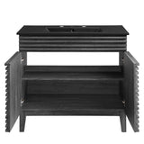 Vera 36" Bathroom Vanity in Charcoal Black