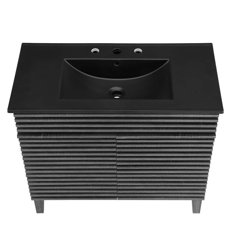 Vera 36" Bathroom Vanity in Charcoal Black