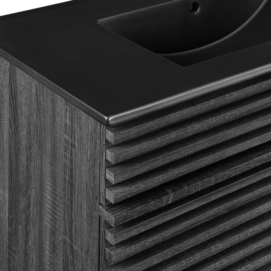 Vera 36" Bathroom Vanity in Charcoal Black