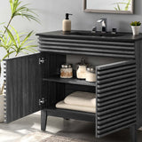 Vera 36" Bathroom Vanity in Charcoal Black