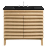 Vera 36" Bathroom Vanity in Oak Black