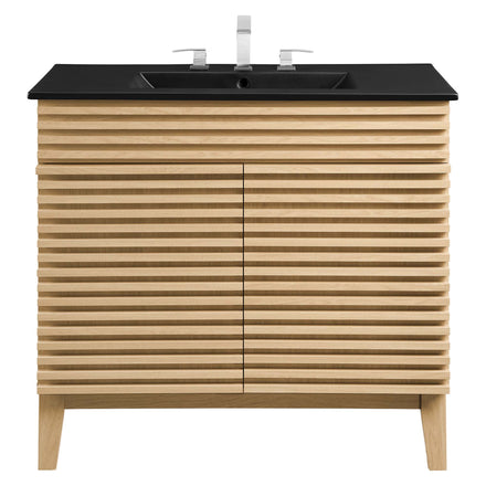 Render 36" Bathroom Vanity in Oak Black