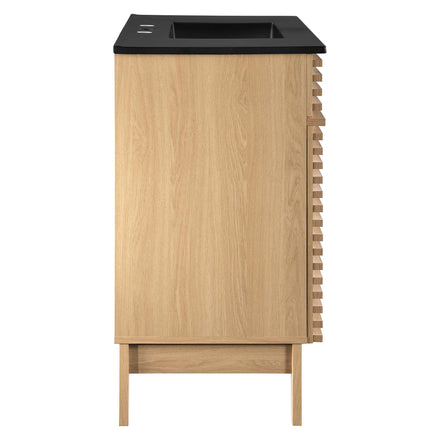 Render 36" Bathroom Vanity in Oak Black