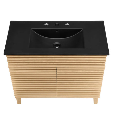Render 36" Bathroom Vanity in Oak Black