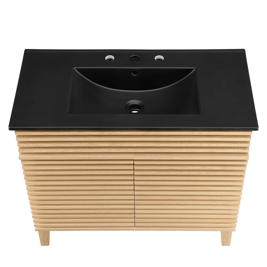 Vera 36" Bathroom Vanity in Oak Black