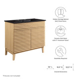 Vera 36" Bathroom Vanity in Oak Black