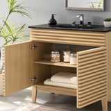 Vera 36" Bathroom Vanity in Oak Black
