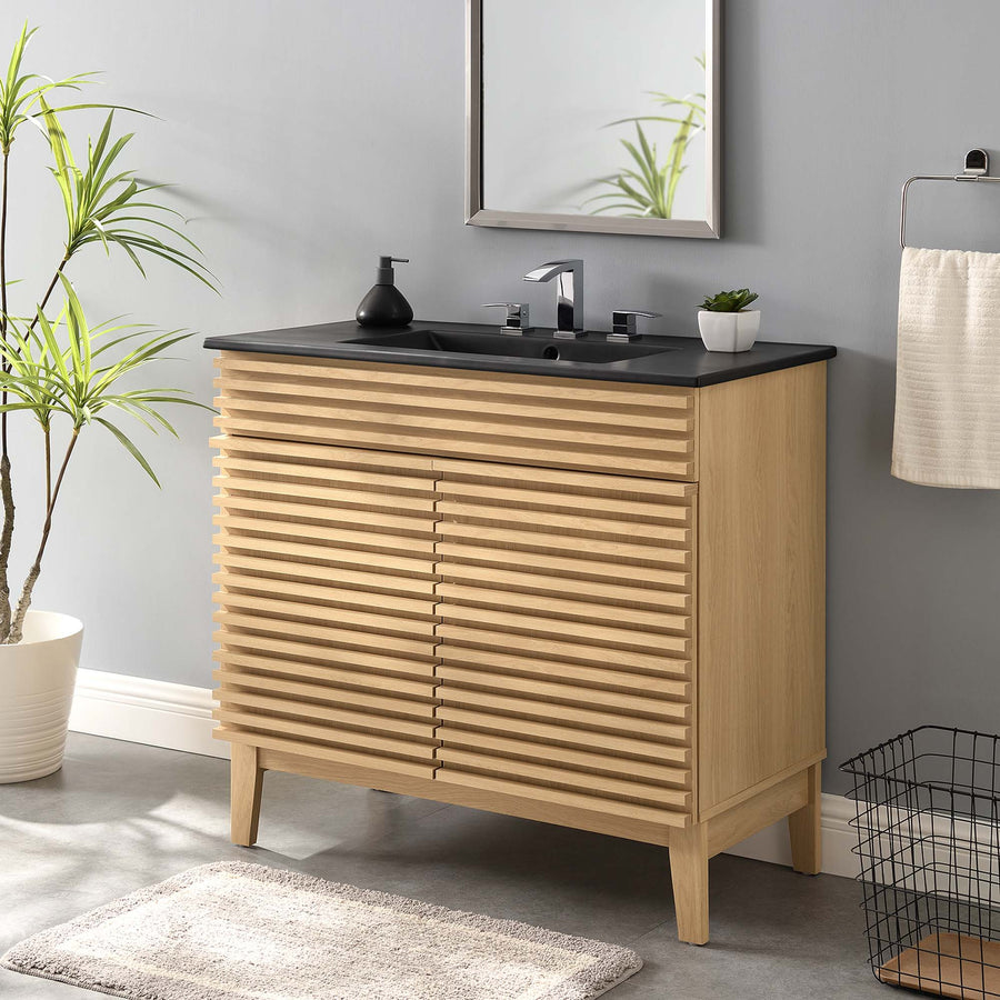 Vera 36" Bathroom Vanity in Oak Black