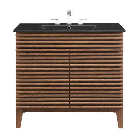 Render 36" Bathroom Vanity in Walnut Black