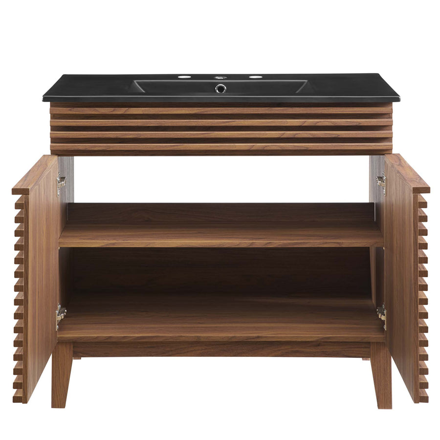 Vera 36" Bathroom Vanity in Walnut Black