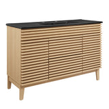 Vera 48" Single Sink Bathroom Vanity in Oak Black