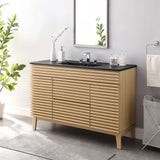 Vera 48" Single Sink Bathroom Vanity in Oak Black