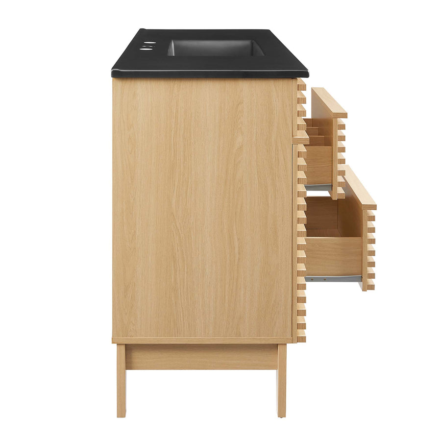 Vera 48" Single Sink Bathroom Vanity in Oak Black
