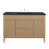 Vera 48" Single Sink Bathroom Vanity in Oak Black