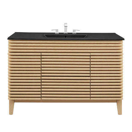Render 48" Single Sink Bathroom Vanity in Oak Black