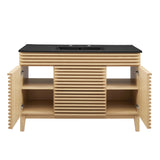 Vera 48" Single Sink Bathroom Vanity in Oak Black