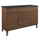 Vera 48" Single Sink Bathroom Vanity in Walnut Black