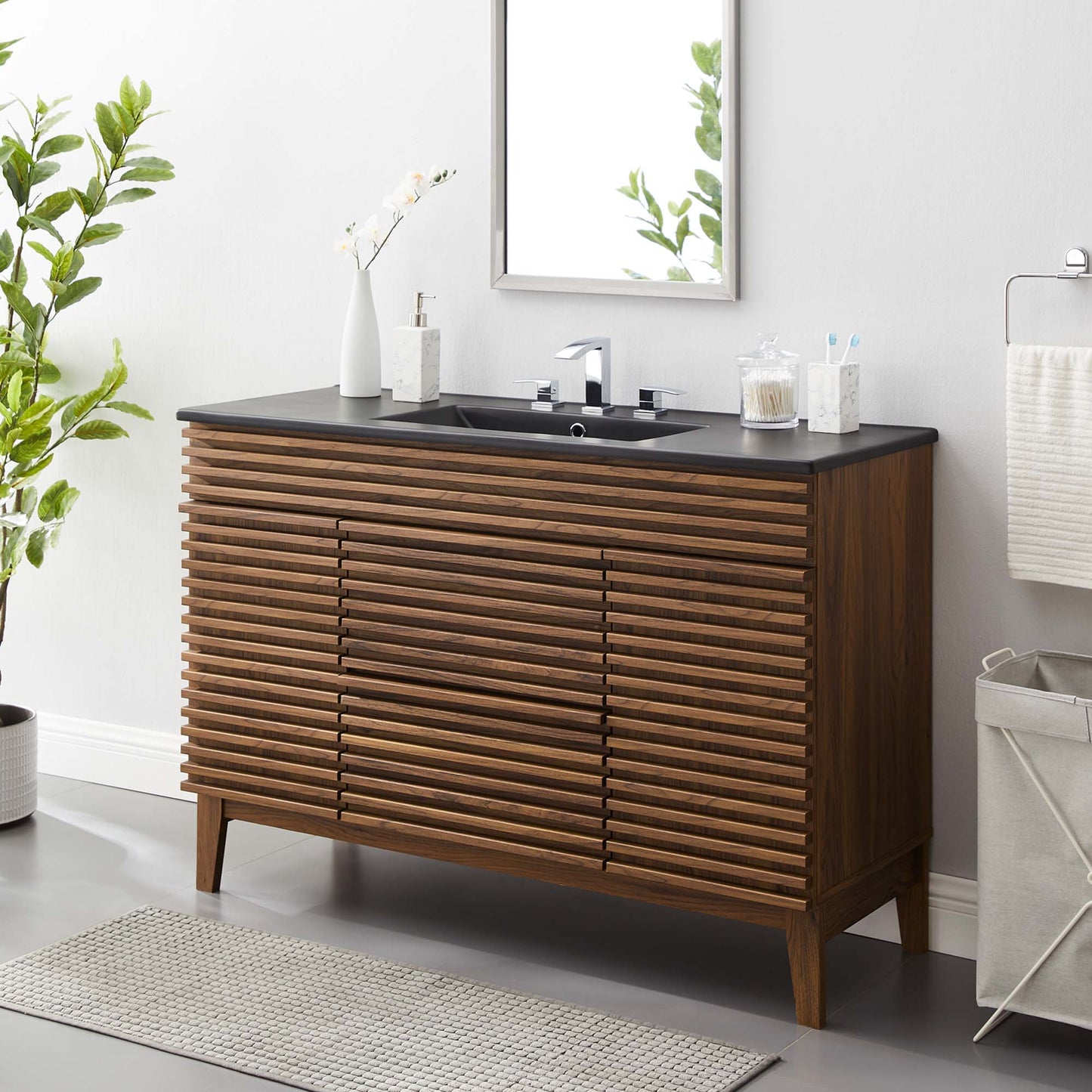 Render 48" Single Sink Bathroom Vanity by Furniture For America