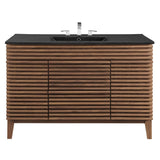 Vera 48" Single Sink Bathroom Vanity in Walnut Black