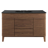 Vera 48" Single Sink Bathroom Vanity in Walnut Black