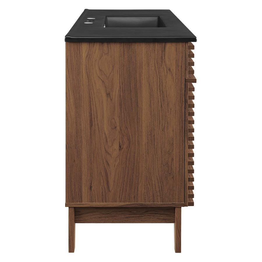 Vera 48" Single Sink Bathroom Vanity in Walnut Black