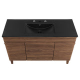 Vera 48" Single Sink Bathroom Vanity in Walnut Black