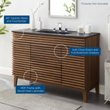 Vera 48" Single Sink Bathroom Vanity in Walnut Black