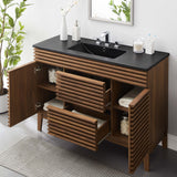 Vera 48" Single Sink Bathroom Vanity in Walnut Black