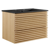 Vera 30" Wall-Mount Bathroom Vanity in Oak Black