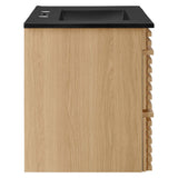 Vera 30" Wall-Mount Bathroom Vanity in Oak Black