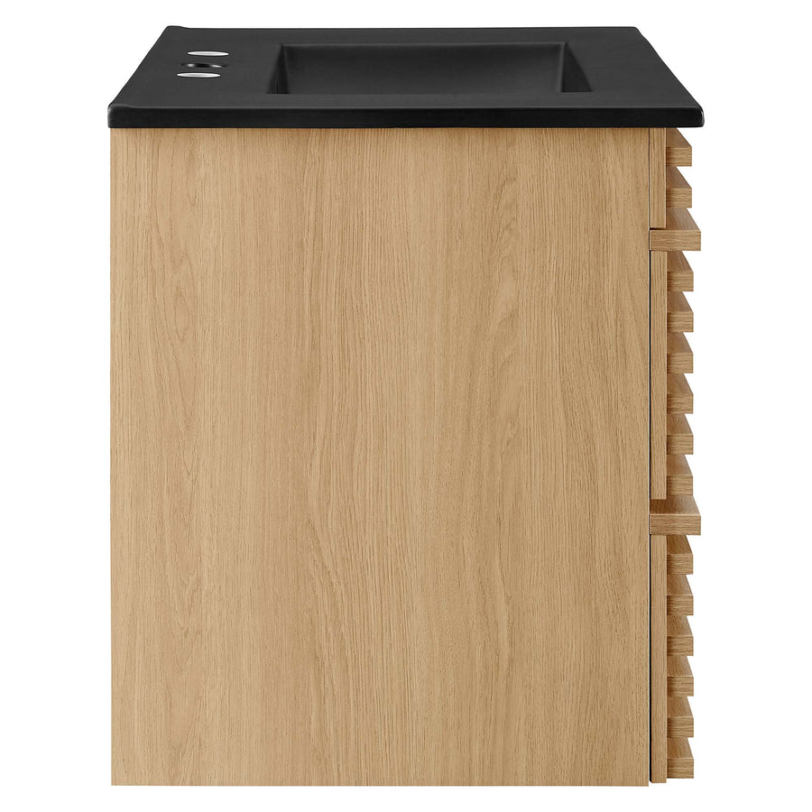 Vera 30" Wall-Mount Bathroom Vanity in Oak Black