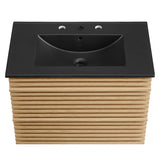 Vera 30" Wall-Mount Bathroom Vanity in Oak Black