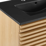 Vera 30" Wall-Mount Bathroom Vanity in Oak Black