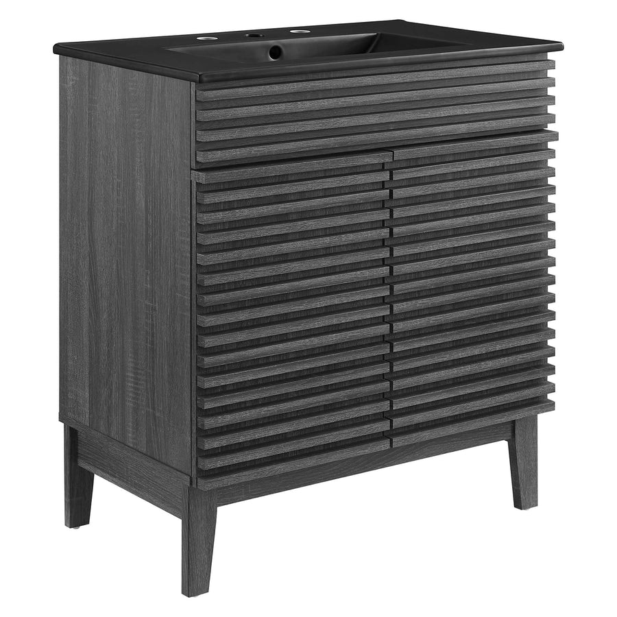 Vera 30" Bathroom Vanity in Charcoal Black