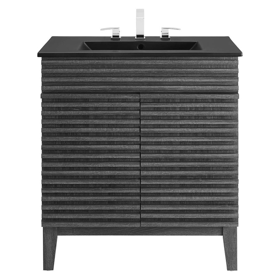 Vera 30" Bathroom Vanity in Charcoal Black