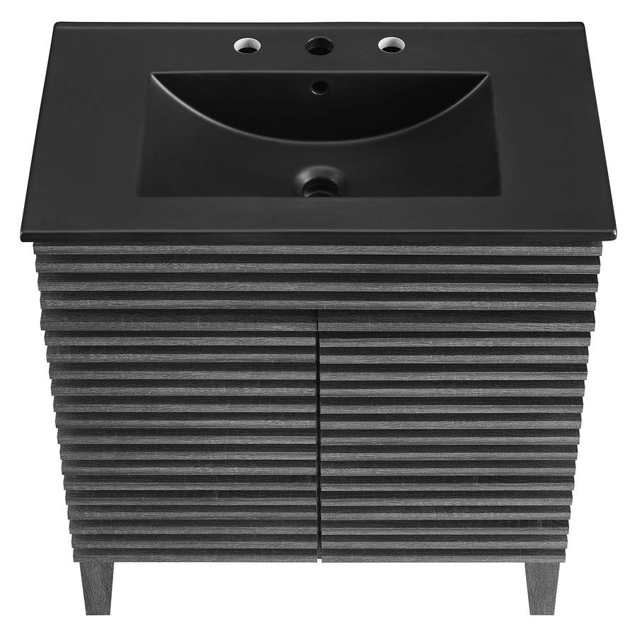 Vera 30" Bathroom Vanity in Charcoal Black