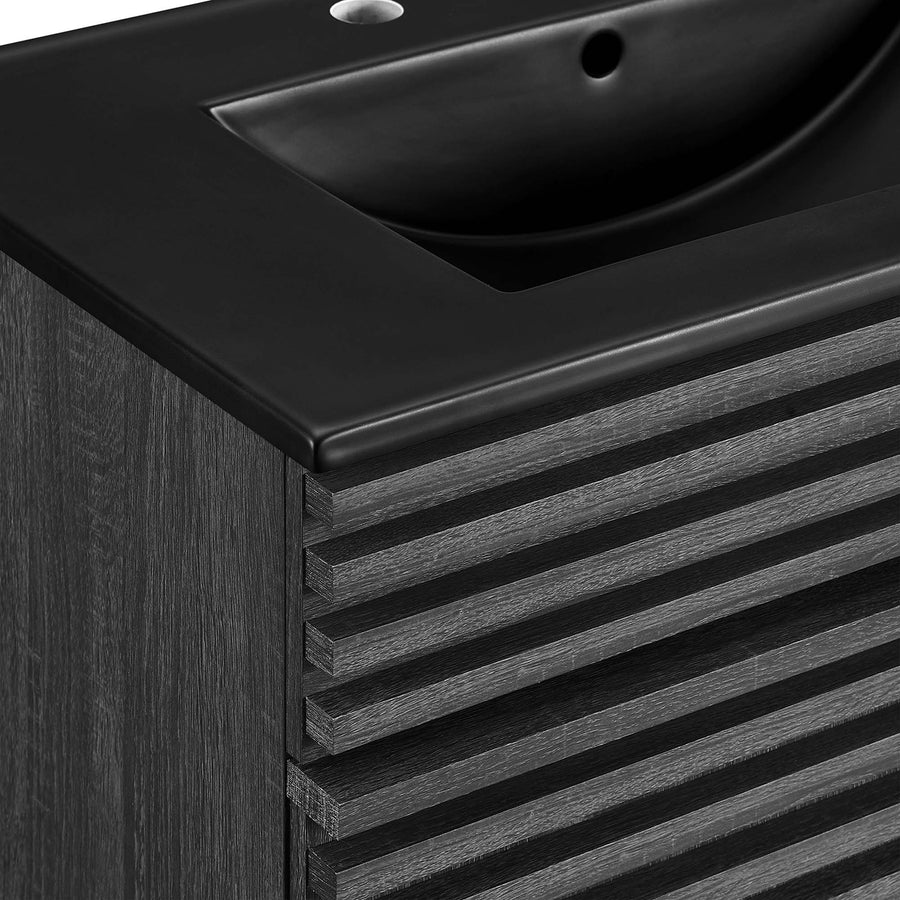 Vera 30" Bathroom Vanity in Charcoal Black