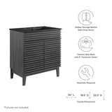 Vera 30" Bathroom Vanity in Charcoal Black