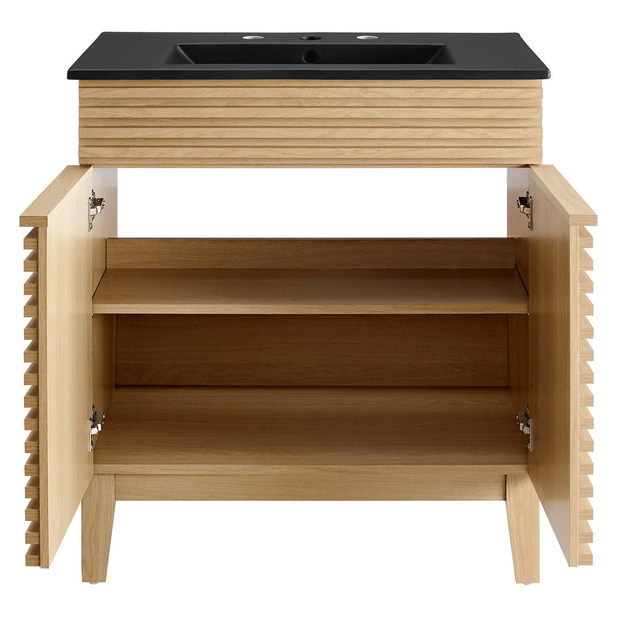 Vera 30" Bathroom Vanity in Oak Black