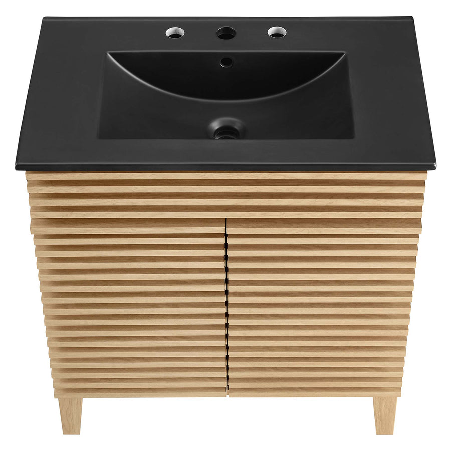 Vera 30" Bathroom Vanity in Oak Black