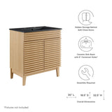 Vera 30" Bathroom Vanity in Oak Black