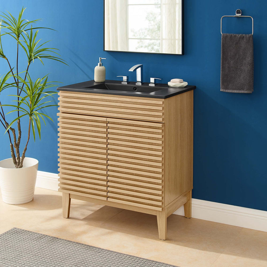 Vera 30" Bathroom Vanity in Oak Black