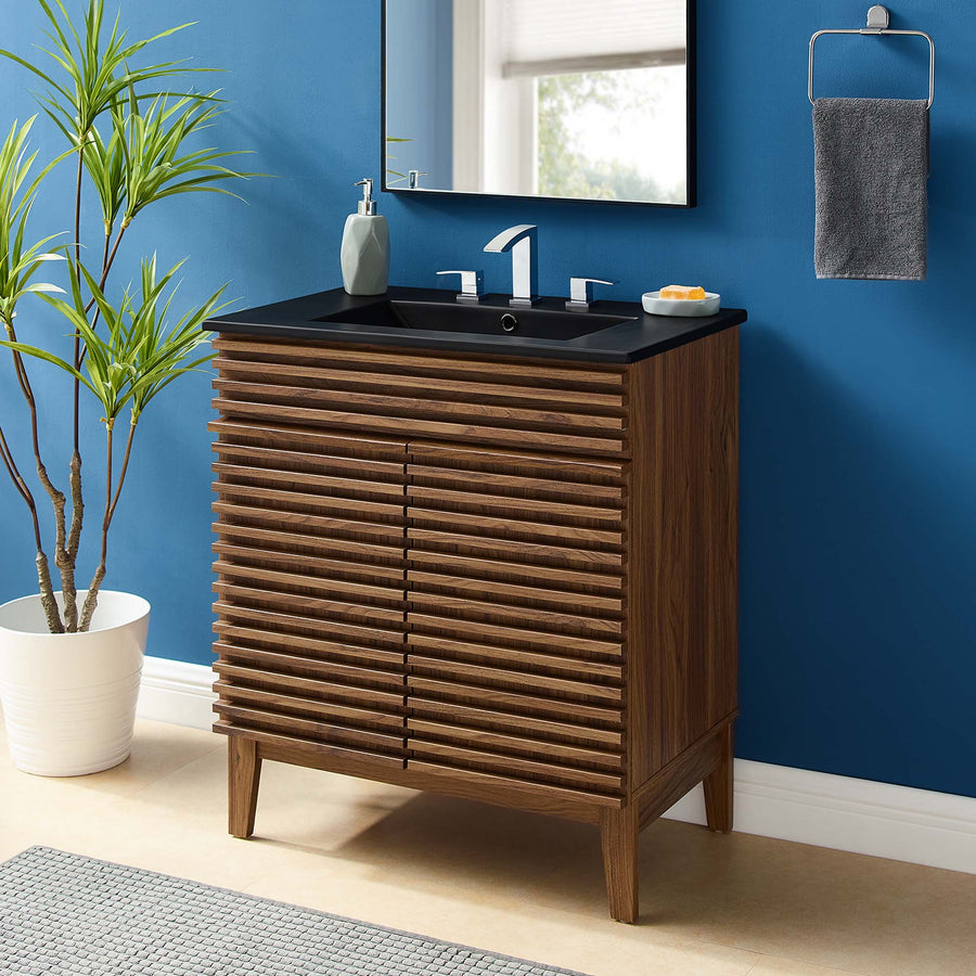 Vera 30" Bathroom Vanity in Walnut Black