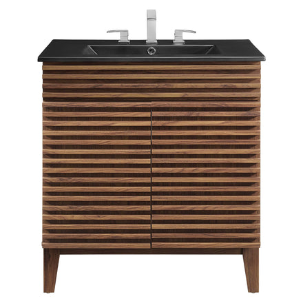 Render 30" Bathroom Vanity in Walnut Black
