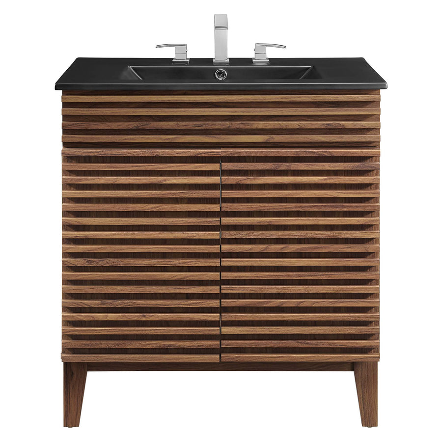 Vera 30" Bathroom Vanity in Walnut Black