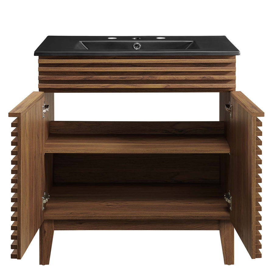 Vera 30" Bathroom Vanity in Walnut Black