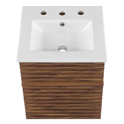 Render 18" Wall-Mount Bathroom Vanity by Furniture For America